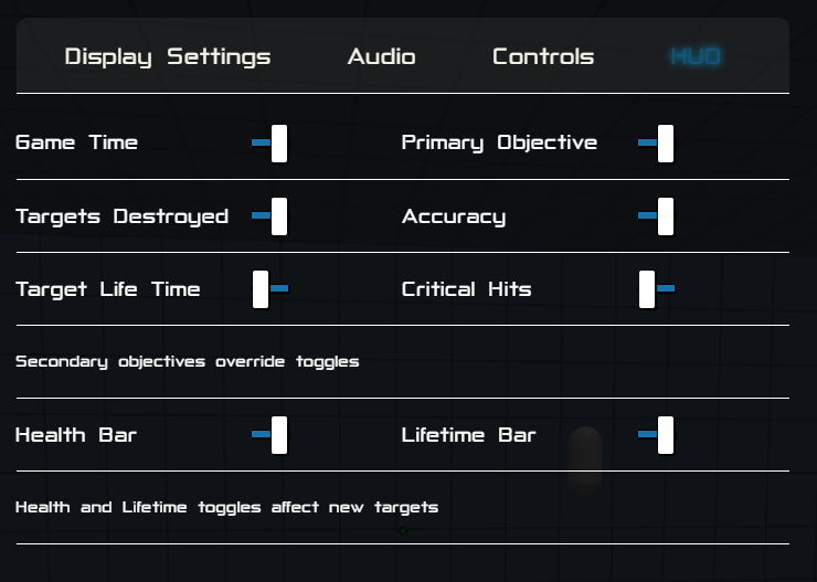 HUD Options HUD Options