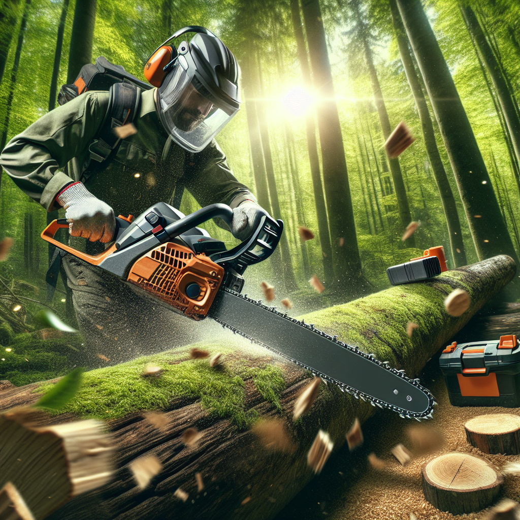 Stihl Akku Kettensäge in action